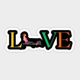 Love Rowing Machine Sticker